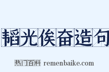 韬光俟奋造句是什么意思的图片